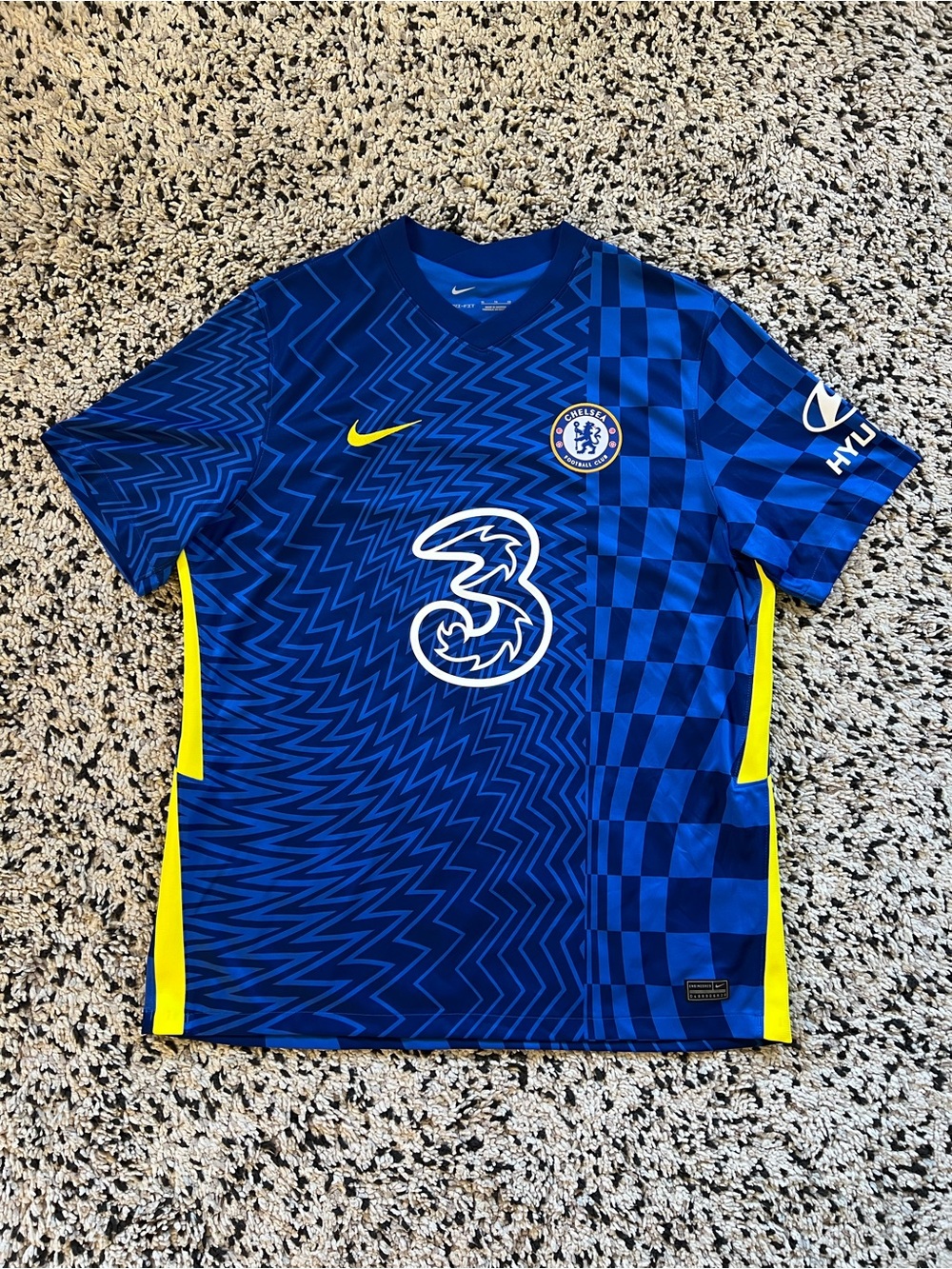 Nike Chelsea FC 2021/22 Blue Home Football Shirt Soccer Jersey #3 Men’s X